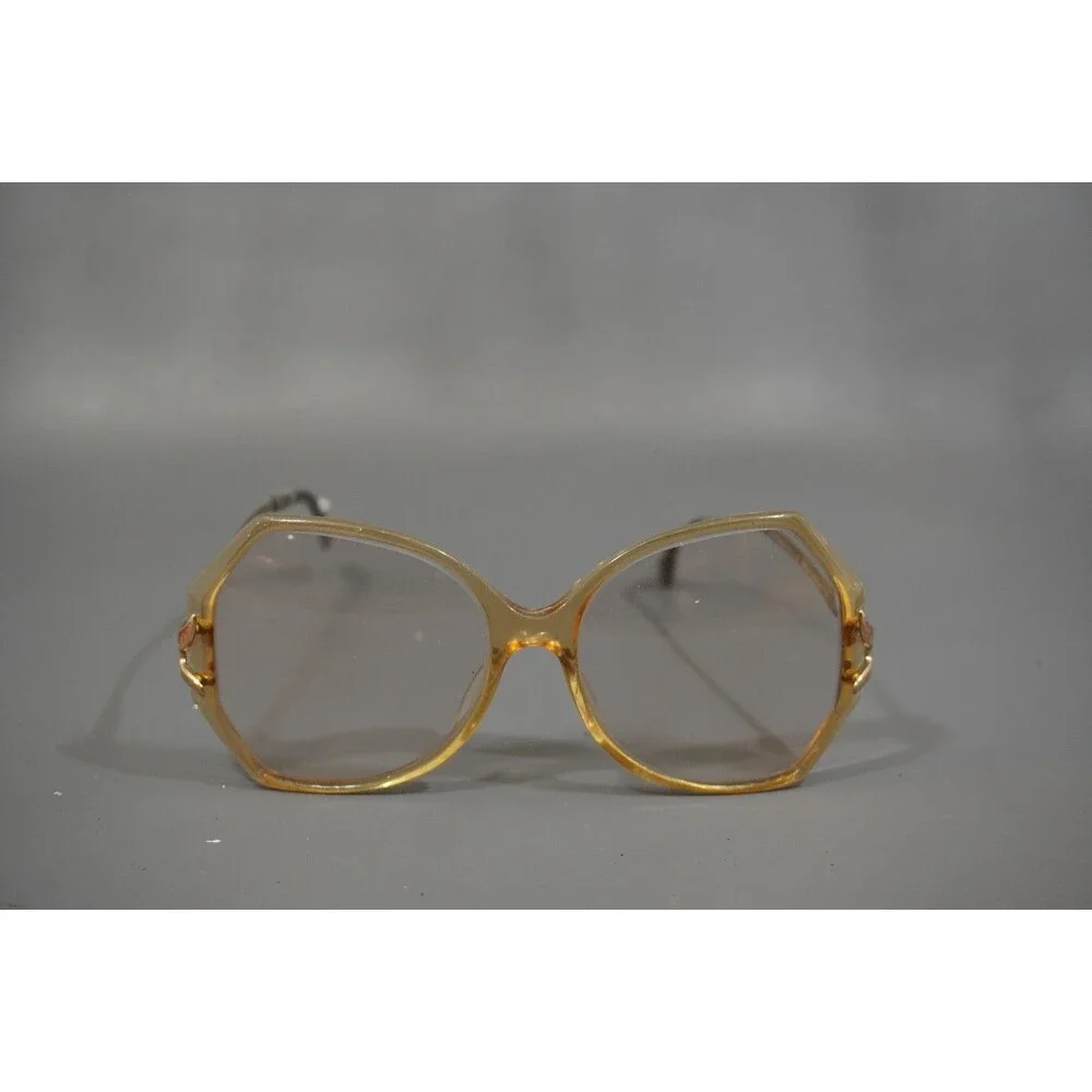 Vintage Marcolin Marchon STEPHANIE 517 P8 Eyeglasses Frame Amber 80s Italy